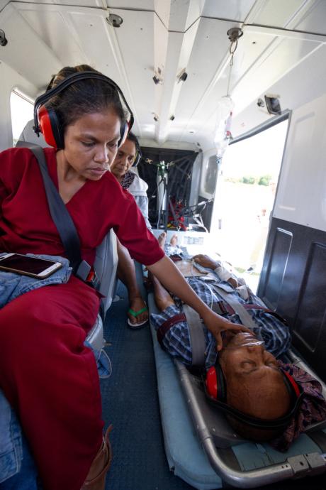 Medevac patient and nurse