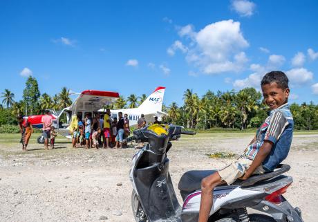 Boy on bike in Timor-Leste